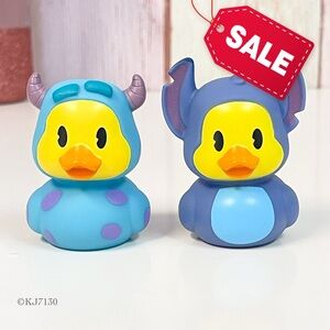 Duckalooz Disney Pixar Sully and Stitch Rubber Duck Duckie Jeep Ducking Set NEW